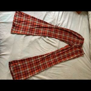 Plaid flare pants NEW
